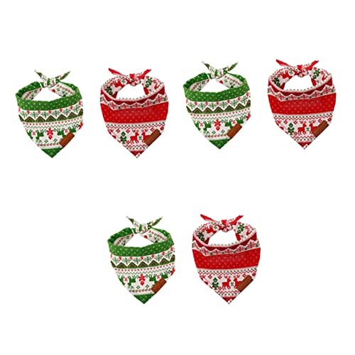 Mipcase 6 Weihnachtshaustierschal Kürbis-haustierschal Haustier-Halstuch Weihnachtskostüm Kariertes Bandana Welpen-Bandanas -hundelätzchen von Mipcase