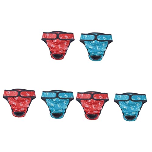 Mipcase 6 STK Welpengröße Blau Weiblich Menstruation Windel Haustier Bowknot Rot See L Physiologische Hygienehose Hundeunterwäsche Baumwolle Hosenwindeln Hunde von Mipcase