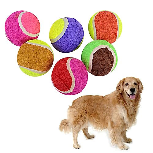 Mipcase 6st Spielen Spielzeuge Pompones De Porristas Spielzeug Für Haustiere Kauspielzeug Welpenspielzeug Flauschige Kuscheltiere Puzzle-Spielzeug Für Welpen Hundeball Tennis von Mipcase