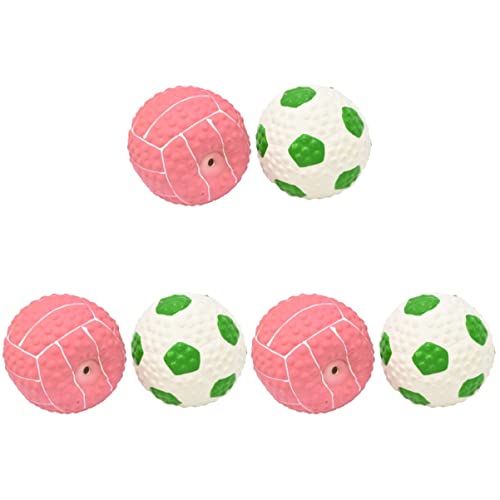 Mipcase Hund Quietschball 6 Stück Outdoor Medium Kauspender Hunde Beißen Elastisch Kleiner Interaktive Bissfeste Vorräte Kauzähne Behandeln Latex Haustier Zahnungsspielzeug Trainingshund Iq Ball von Mipcase