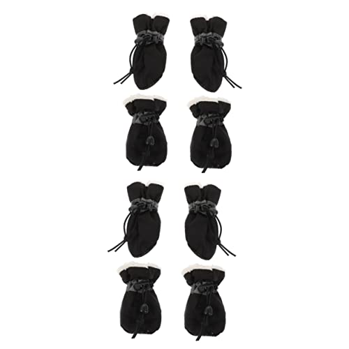 Mipcase 8 STK Schuhüberzüge Für Haustiere Hundeschuhe Für Große Hunde Schneeschuhe Für Welpen Stiefel Für Schlittenhunde Schneeschuhe Für Haustiere Warm Stoff Großer Hund Schneestiefel von Mipcase