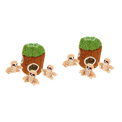 Mipcase 8 STK Haustier Spielzeug Kauspielzeug Für Haustiere Versteckspielzeug Für Kleine Hunde Soundspielzeug Für Hunde Waldfreunde Haustier Backenzahn Plüsch Frisco Puzzle von Mipcase