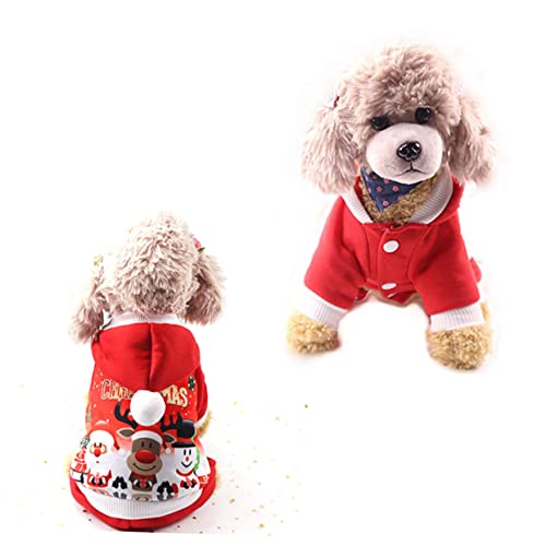 Mipcase AOT-Hoodie Kapuzenpullover Für Hunde Weihnachtsmann-Hund-Hoodie Haustier Weihnachtsmann-Hoodie Hunde Rechnungen Hoodie Herbst- Und Winterbedarf Weihnachten von Mipcase