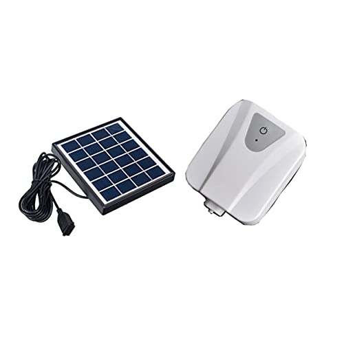 Mipcase Air Water White Oxygenator Kit Sprudelpumpe Aquariumbelüfter zum Aufladen des Sauerstoffbelüfters Mobile Solar-Bewegungspumpe - Hydroponik-Sauerstoffversorgungszubehör von Mipcase