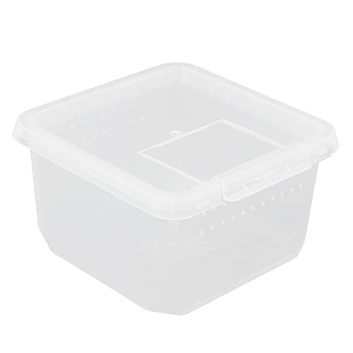 Mipcase Reptilienzubehör Insekten Futterbox Flip Box Box Container Reptilienfütterung Mini Feeder Carrier Spinnenzuchtkäfig Critter Keeper Tank Brutbehälter Füttern Futterbox Insekten von Mipcase