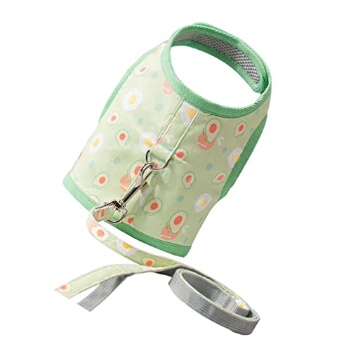 Mipcase Floral Katzengurt Weste 1 Set Escape Proof Safe Einstellbare Kätzchen Weste Gurte Leicht Kontrollfruchtmuster für Katzen Kätzchen Green L. von Mipcase