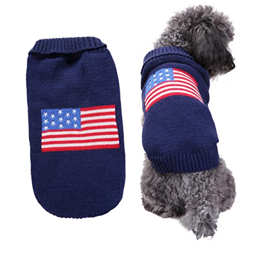 Mipcase Hundepullover Haustierkleidung Haustierkostüm Mit Amerikanischer Flagge Warme Hunde-Weihnachtspullover Modisch Für Outdoor-aktivitäten Mipcase Hundepullover Haustierkleidung Haustierkostüm Mit Amerikanischer Flagge Warme Hunde-Weihnachtspullover Modisch Für Outdoor-aktivitäten von Mipcase