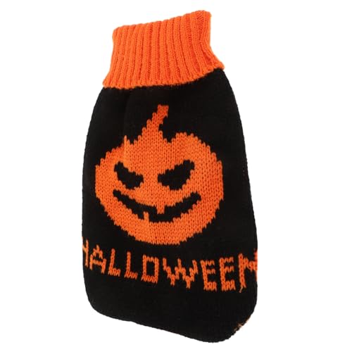 Mipcase Halloween-hundepullover Halloween-hundebekleidung Dehnbarer Bequemer Hundepullover Warme Halloween-Haustier-Outfit Halloween-welpenpullover Katzen Und Hunde Wollacryl Mantel von Mipcase