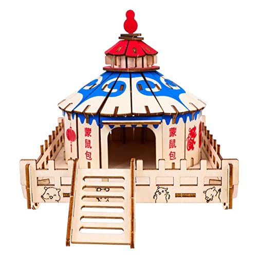 Mipcase Hamsterhaus Sport Zubehör Sport Zubehör Wooden Toys Hamster Wood House Hamster verstecken Hut Hide Place Meerschweinchenspielplattform Sport Zubehör Wooden Toys Wooden Toys von Mipcase