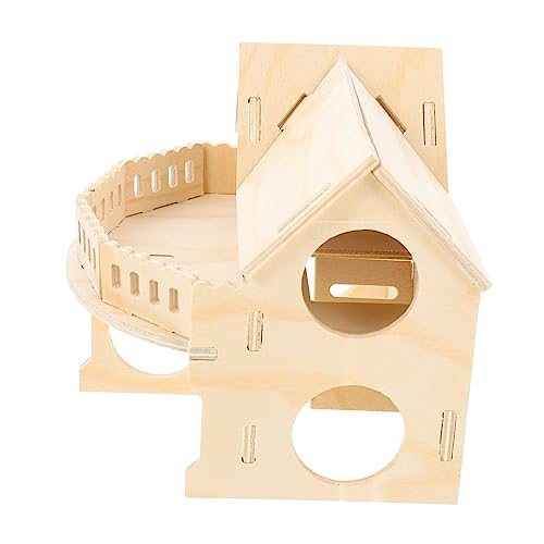 Mipcase Hamsterhaus Schlafzimmer Für Hamster Ratte Hamster Aus Holz Lebensraum Hamsterkäfig Holz Kaninchenkäfig Aus Holz Kleine Tierhütte Holzversteckhütte Hölzern Chinchilla Die Schaukel von Mipcase