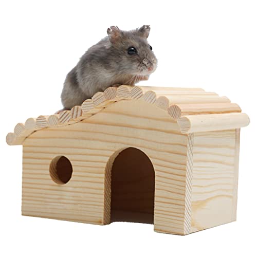 Mipcase Hamsterversteck Aus Holz Holzhütte Haustier Lebensraum Blockhaus Holzhaus Für Hamster Hamsterhütte Haustierhaus Aus Holz Hamsterhaus Aus Holz Spielzeug Hölzern Protokoll von Mipcase