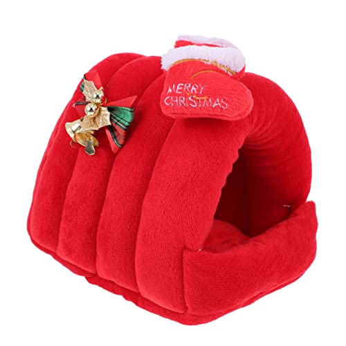 Mipcase Haustierbett 1Pc Baumwolle Schön Haustiere Ratte Stil Rest Käfig Schmuck Mini Für Nest Lebensraum Winter Schön Mäuse Wurf Tiere Lebensräume Hamster Bequem Matte Vlies Weihnachten von Mipcase