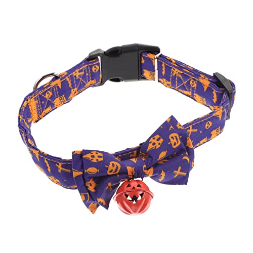 Mipcase Halloween-Kragen Katze Halskette Ornament Thanksgiving-hundehalsbänder Festival-welpenhalsband Katzenhalsbänder Katze Krawatten Hundehalsband Haustier Taschentuch Polyester Violett von Mipcase