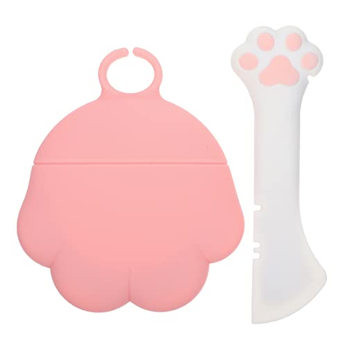 Mipcase Haustiernahrung Dose Liefert Universal Silicon Cat Cat Food Dose Mini Spatel Can Opener für Haustierkatze Hundefutter Fütterung Pink von Mipcase