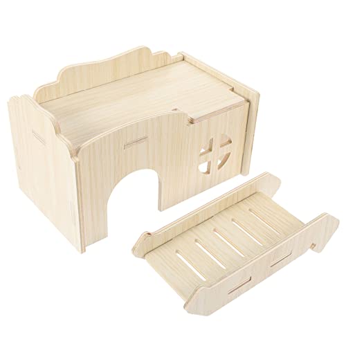 Mipcase Hamsterschloss Holzhaus - Meerschweinchennest Chinchilla Spielzeug Hamster Accessoire Kleintierunterstand Dekorativ Mipcase Hamsterschloss Holzhaus - Meerschweinchennest Chinchilla Spielzeug Hamster Accessoire Kleintierunterstand Dekorativ von Mipcase
