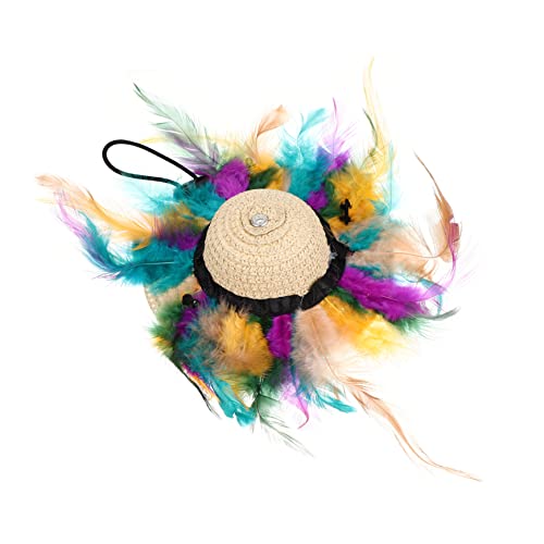 Mipcase Hut Aus Hundefedern Hundesonnenbrille Kleine Hund Sombrero-Hut Katze Hund Halloween-Hut Halloween-hexenhut Hundemützen Für Mittelgroße Hunde Hühnerhüte Stroh Haustier Hawaii von Mipcase