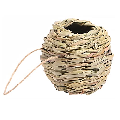 Mipcase Kanarienvogel Outdoor-Schmuck Für Haus Schlafplatz Audubon Container Hütte Anhänger Weben Gewebtes Nest Kolibri Spatz Vögel Haustier Vogel Schöner Käfig Grasfink Hängender von Mipcase