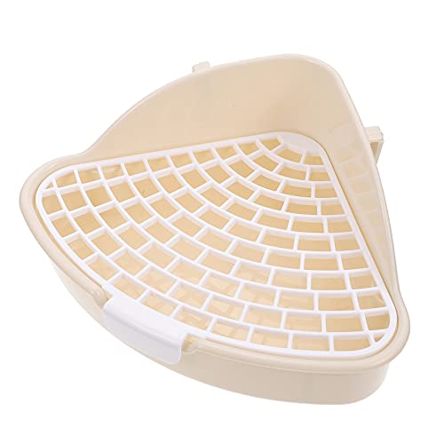 Mipcase Kaninchen Kleintier Toilette Hamster Ecktoilette Kleintiertoilette Hasen Ecktoilette Mäuse Badesand Frettchen Meerschweinchen Rennmaus Zwergkaninchen Training für Haustier Badezimmer von Mipcase