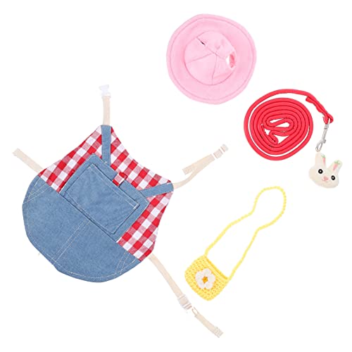 Mipcase Kaninchengurt Leine Wandergurt Weste Haustier Kostüm Outfits Haustierkleid Vorräte für Meerschweinchen Hedgy Piggy Hedgehog (M) von Mipcase