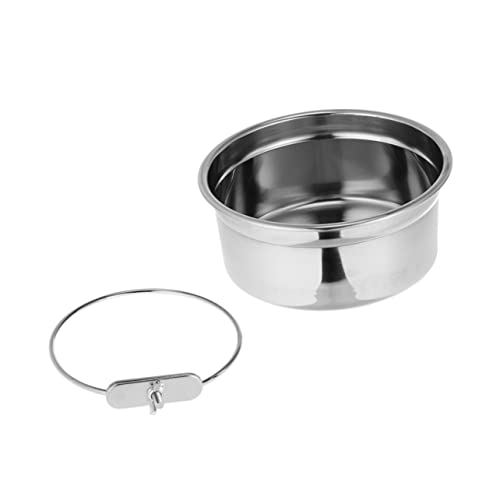 Mipcase Klemmhaken Größe Tassen Tier Zum Füttern Von Hunden Zum Aufhängen Von Kaninchen Wasserbecher- -Schüssel Haustierstall Tasse Käfige Edelstahl-Klemme Futterkisten Mit Geschirr von Mipcase