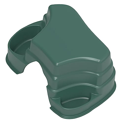 Mipcase Krabbeltierfutterbecken Frosch Tank Zubehör Sonnenlampe Für Schlange Schildkrötensubstrat Schwimmdock Für Schildkröten Schildkröte Zubehör Schildkrötentisch Dark Green Plastik von Mipcase