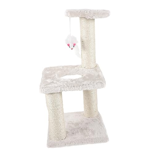 Mipcase Klettergerüst Für Katzen Kätzchen Kratzbaum Kratzspielzeug Für Katzen Katzenkratzbrett Kratzbaum Für Kätzchen Krallenspielzeug Für Katzen Katzenturm Haustier Hängende Kugel Flanell von Mipcase