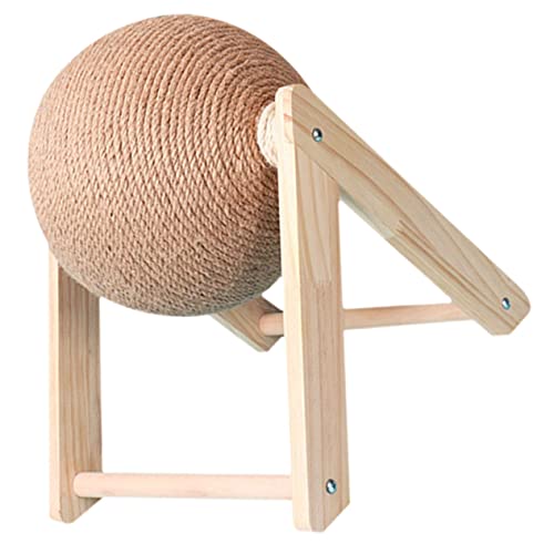 Mipcase Kratzbaum Für Katzen Sisal-Kugel-kratzspielzeug Kratzspielzeug Sisalkugel Kratzbaumball Für Katzen Kratzkarton Für Haustiere Katzenkratzball Rotieren Haustier Katze Hölzern Zubehör von Mipcase