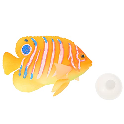 Mipcase 1stk Künstlicher Fisch Simulation Kaiserfisch Aquarienverzierung Aquarium Deko Fisch Aquarium Künstliche Fische Schwimmender Silikonfisch Fisch Decor Plastik Perle Ausrüstung von Mipcase