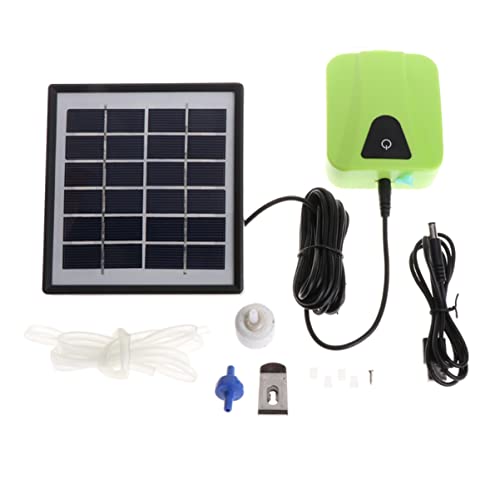 Mipcase Luftregulierpumpe Hydroponisch Betriebener Fischcheck Aquariumzubehör Low Moving Solar Kit für Wasserblase Low-Zubehör Pumpemit Sauerstoff Grün Oxygenator von Mipcase