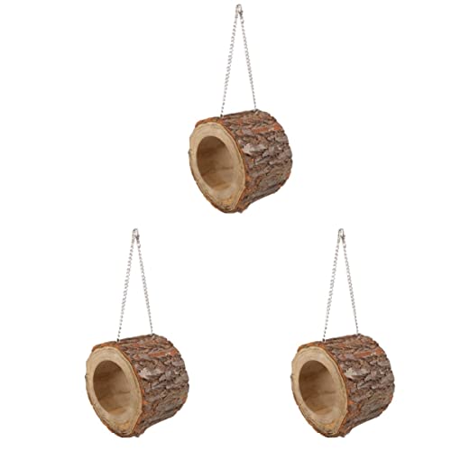 Mipcase Papagei Haustier Unterschlupf Vogel Wellensittich Nest Höhle Kette Holz Spielzeug Sittiche Baum Natur U von Mipcase