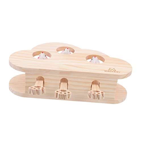 Mipcase Lustige Katzenkiste Katze Lustiges Spielzeug Kätzchen Katzenminze Spielzeug Spiel-Puzzle-Spielzeug Mit Katzenminze Gefülltes Katzenspielzeug Katzenkratzer Hölzern Hauskatze von Mipcase