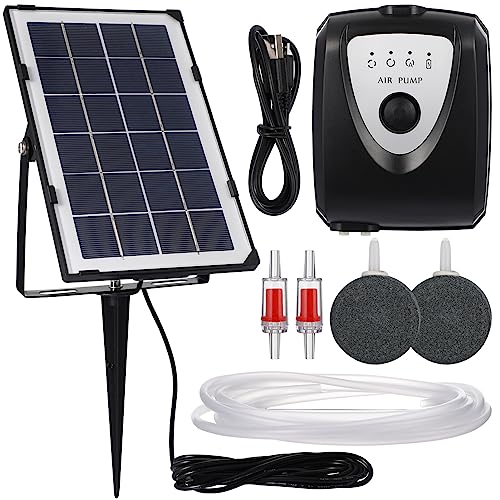 Mipcase Sauerstoffpumpe Teichpumpe Belüftungspumpe Ködereimer Mit Luftsprudler Solar-luftpumpen-Set Aquarium Solar Aquariumbelüfter Luftpumpe Für Aquarien Sauerstoffmaschine Fischteich Abs von Mipcase