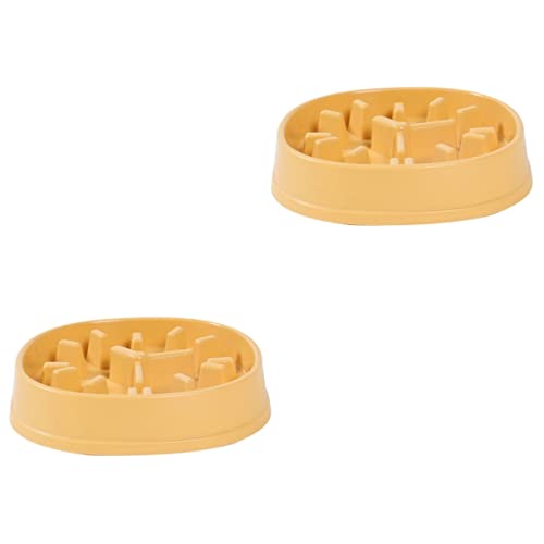 Mipcase 2 STK Slow-Food-Bowl Schalenteller Keramik Langsamer Futterspender Für Hunde Hundenapf Langsam Füttern Langsame Fütterung Für Katzen Labyrinth Schüssel Anti-kolik Plastik Erweitern von Mipcase