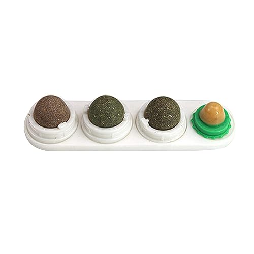 Mipcase Katzenminze-wandspielzeug Katzenminze Wand Katzenminze Bälle Interaktives Katzenspielzeug Katze-minz-Stick Icking Treats Spielzeug Für Katzen Weiß Squashball Rotieren Die Katze von Mipcase