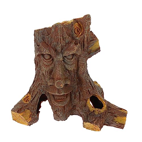 Mipcase Reptilienversteckhaus Aquarium Holz Hausdekor Reptilien-plattform- Aquarium Log Versteck Fisch Tank Baumstamm Hohler Baum Aquarium-versteck Schildkröte Holzhaus Harz von Mipcase