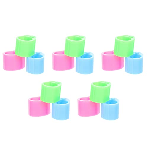 Mipcase Vogelringbeinbänder 20Pcs Bunte Plastikpaubenfußbänder Clip an Beinringen für Küken Bantam Finch Dove Lovebird Quail Geflügel von Mipcase