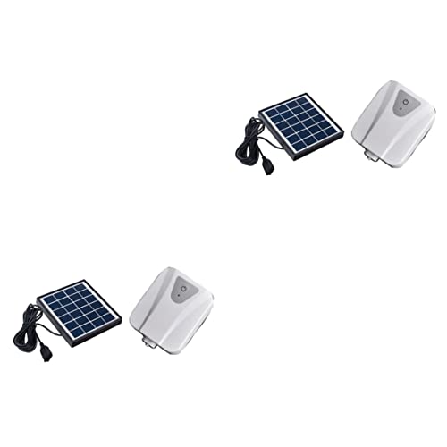 Mipcase Water Solar Mobile White Kit Fisch Aquarium Teichpumpe Luftzubehör Powered Charging Hydroponic Check Zubehör Belüfter Oxygenation Moving for von Mipcase