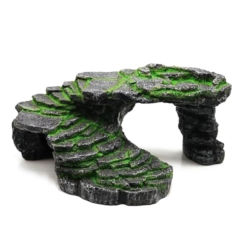 Mipukbay Kletterrampe für Schildkröten, Sonnenplattform, Lebensraum, Reptilien-Dock, Ruhestein, Aquarium-Ornament, Felsen für Eidechse, Frösche, Molche von Mipukbay