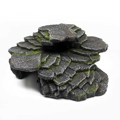 Mipukbay Turtle Habitat Reptilien Dock Ruhen Aquarium Ornament Rock für Eidechse, Frösche, Molche von Mipukbay