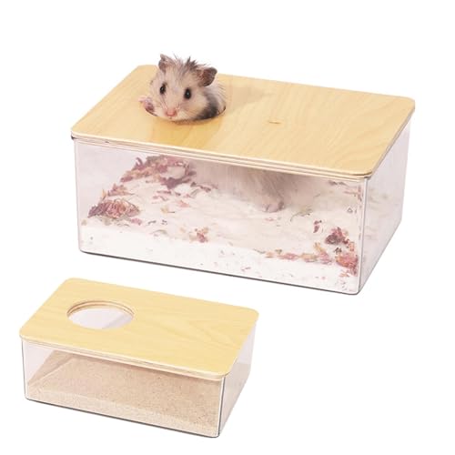 Hamster Sandbad Container, Hamsterbad, Hamster Sand Badebox, Haustier Sandbad Badezimmer für Syrische Hamster Mäuse Lemming Rennmäuse von Miraculife