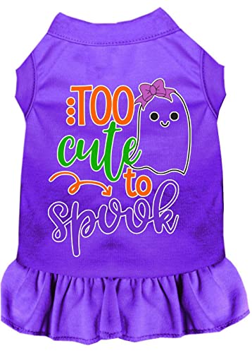 Mirage Pet Product Too Cute to Spook-Girly Ghost Hundekleid, Siebdruck, Violett von Mirage Pet Products