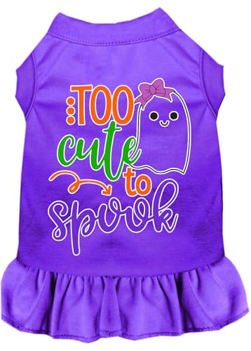 Mirage Pet Product Too Cute to Spook-Girly Ghost Siebdruck Hundekleid, Violett von Mirage Pet Products