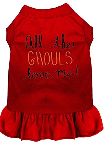 Mirage Pet Products 58–62 rdxxxl alle Display Der Ghouls Print Hund Kleid, 3 x große, Rot von Mirage Pet Products