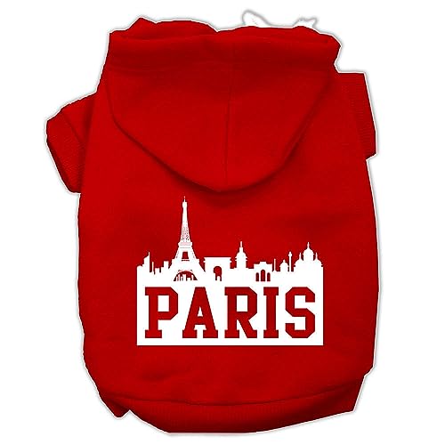 Mirage Pet Products 62-71 SMRD Kapuzenpullover Paris Skyline, Rot, Größe S von Mirage Pet Products