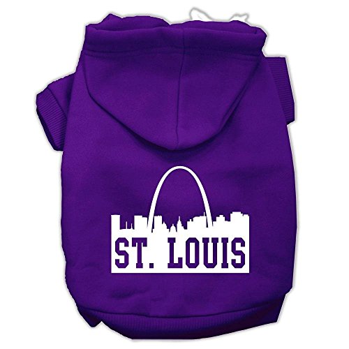 Mirage Pet Products 62-74 MDPR Kapuzenpullover St Louis Skyline, Siebdruck, Größe M, Violett von Mirage Pet Products