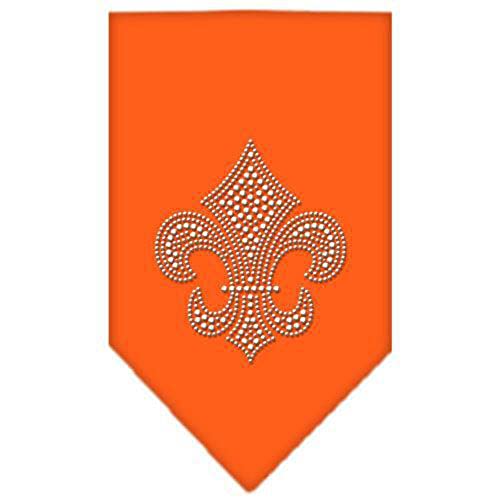 Mirage Pet Products Fleur de Lis Strass Bandana, Größe S, Orange von Mirage Pet Products