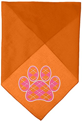 Mirage Pet Products Halstuch für Haustiere, mit Pfotenabdruckmotiv, Rot, Größe L, Orange von Mirage Pet Products