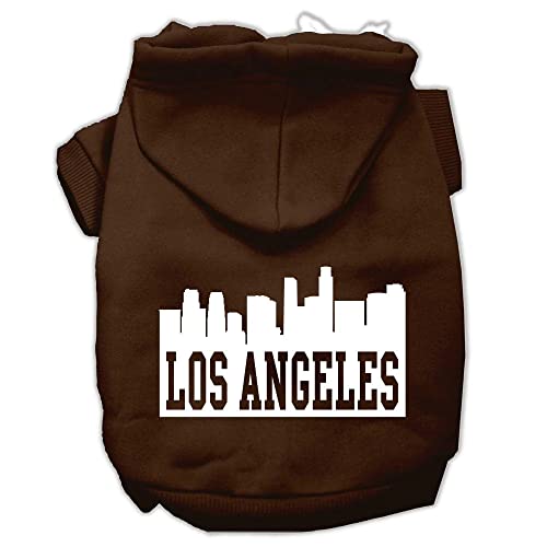 Mirage Pet Products Kapuzenpullover Los Angeles Skyline, Siebdruck, Gr. XS, Braun von Mirage Pet Products