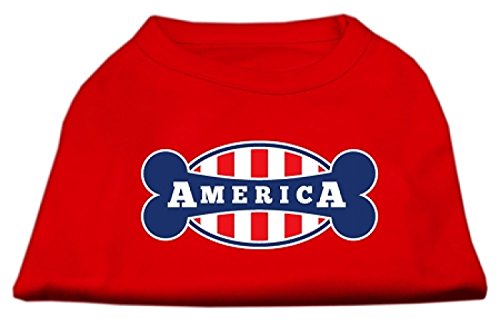 Mirage Bonely in America Hunde-Shirt, Siebdruck, Größe XXXL, Rot von Mirage Pet Products