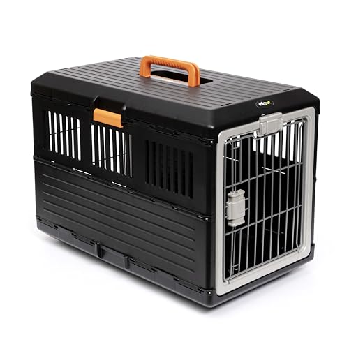 Mirapet USA Transportbox für Haustiere, 66 cm, zusammenklappbares Premium-Design für mittelgroße Katzen und Hunde, tragbare Hundehütte für den Innen- und Außenbereich, 360-Grad-Belüftung und von Mirapet